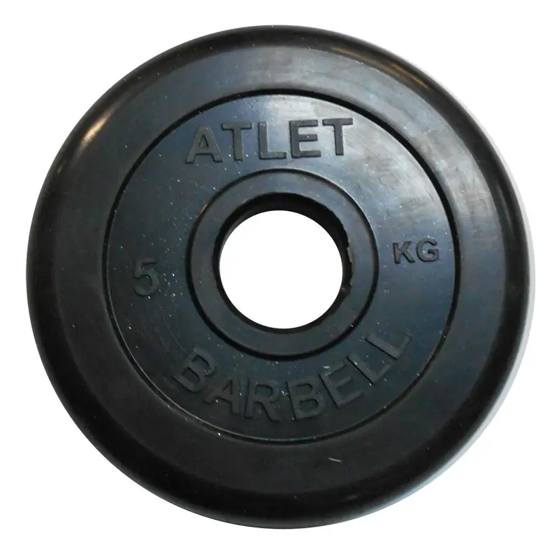 Диск обрезиненный BARBELL ATLET 5 кг / диаметр 50 мм 