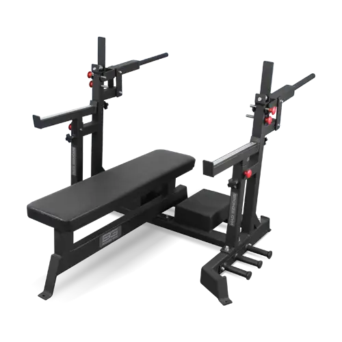 BRONZE GYM AL-321 Скамья для жима пауэрлифтерская с механизмом подъёма штанги 