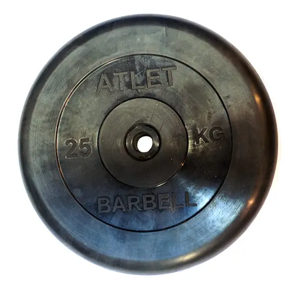 Диск обрезиненный BARBELL ATLET 25 кг / диаметр 31 мм 