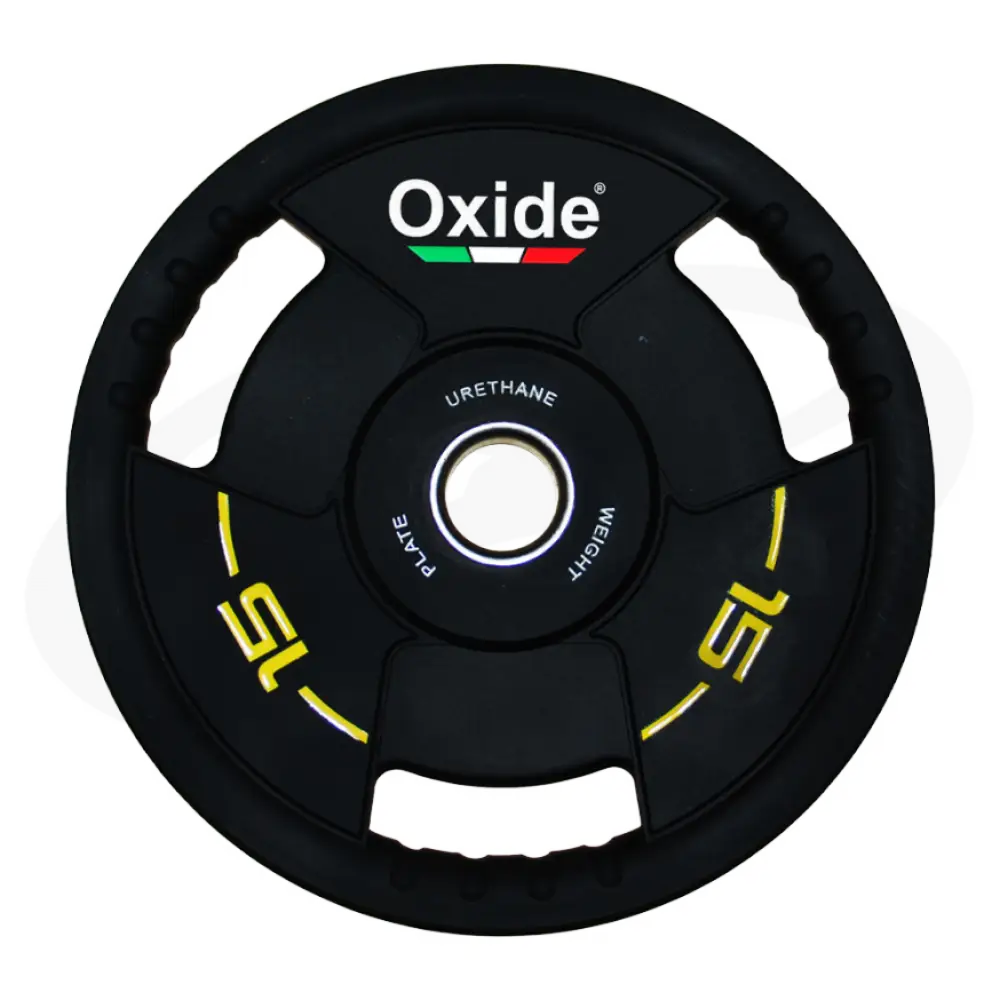 Черный олимпийский полиуретановый диск 15 кг 