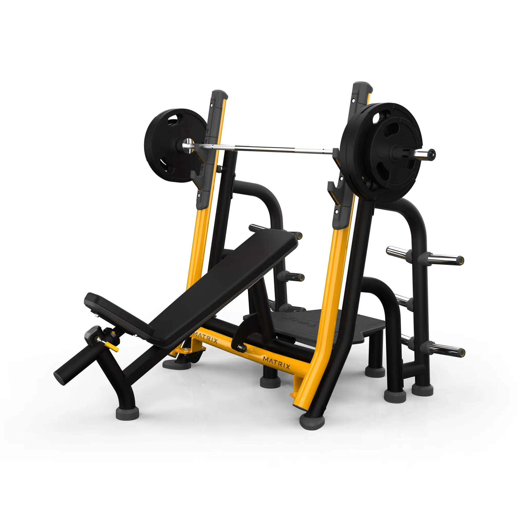 Олимпийская скамья с положительным наклоном с доводчиком Matrix Magnum 