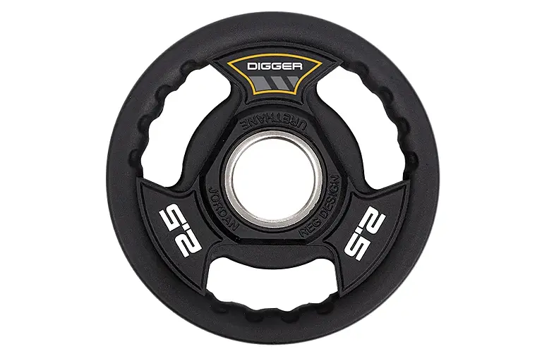 Диск олимпийский полиуретановый 3-х хватовый 2,5кг Hasttings Digger 