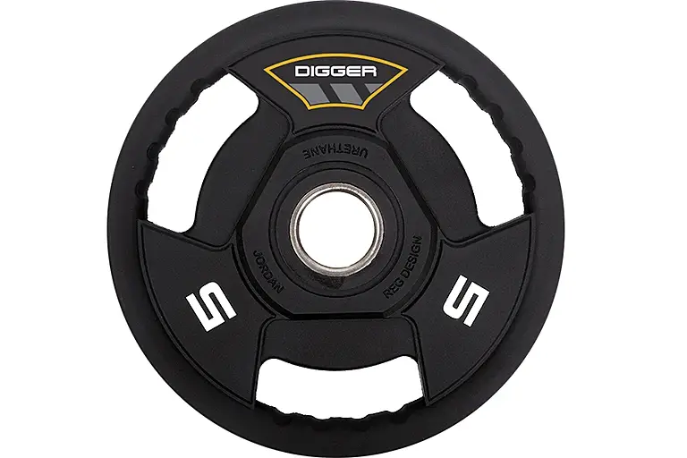 Диск олимпийский полиуретановый 3-х хватовый 5кг Hasttings Digger 