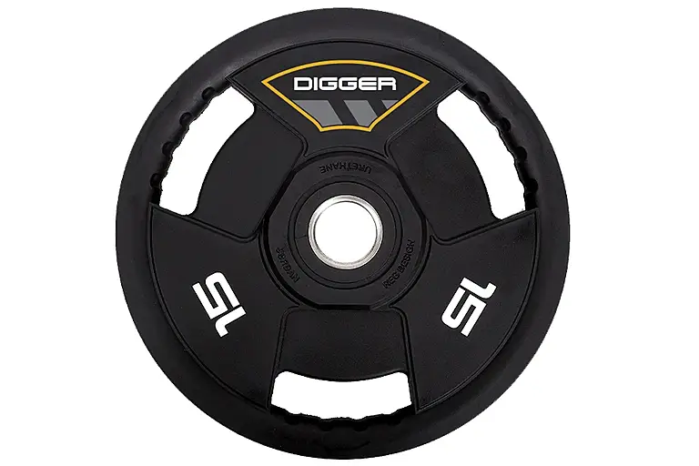 Диск олимпийский полиуретановый 3-х хватовый 15кг Hasttings Digger 