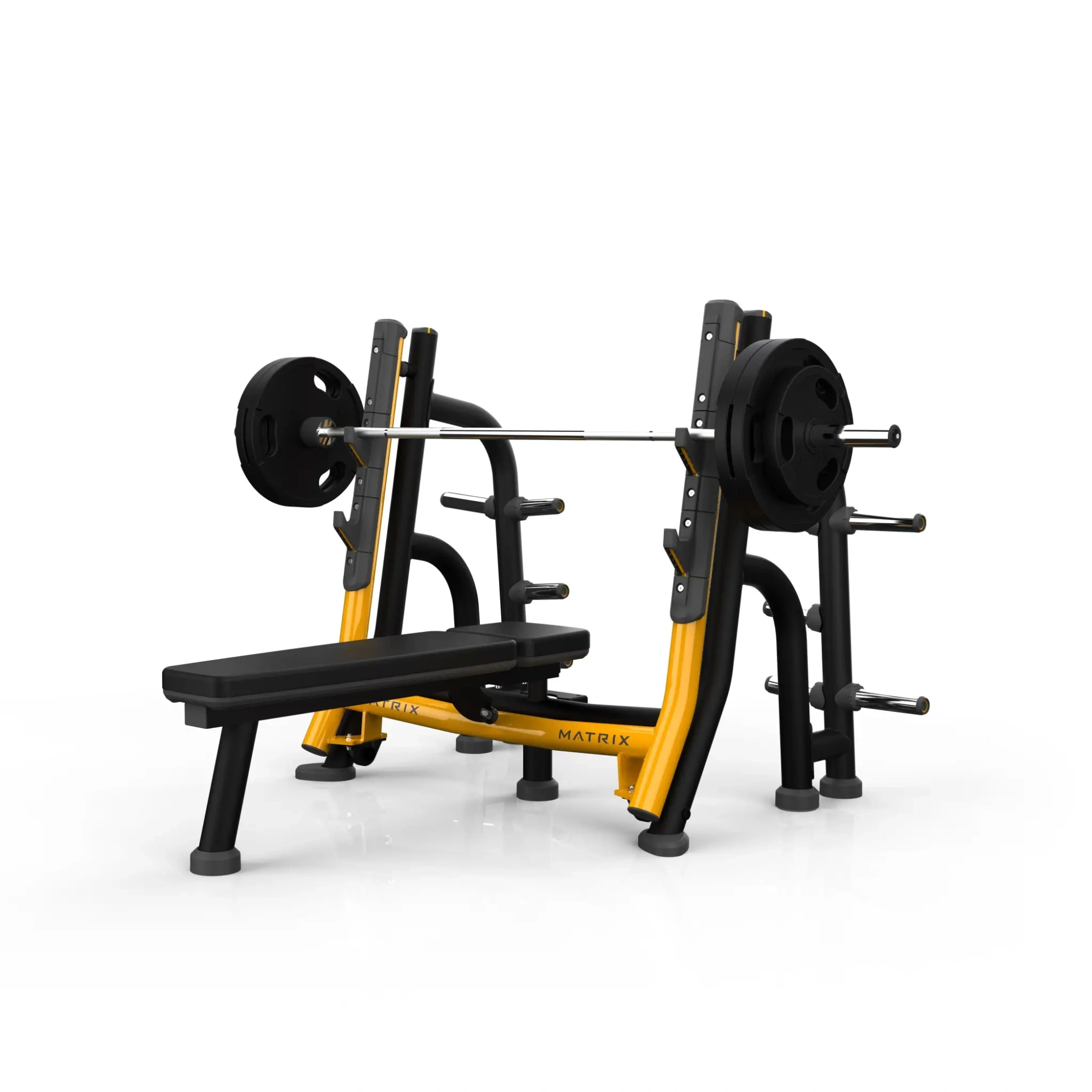 Олимпийская горизонтальная скамья с доводчиком Matrix Magnum 