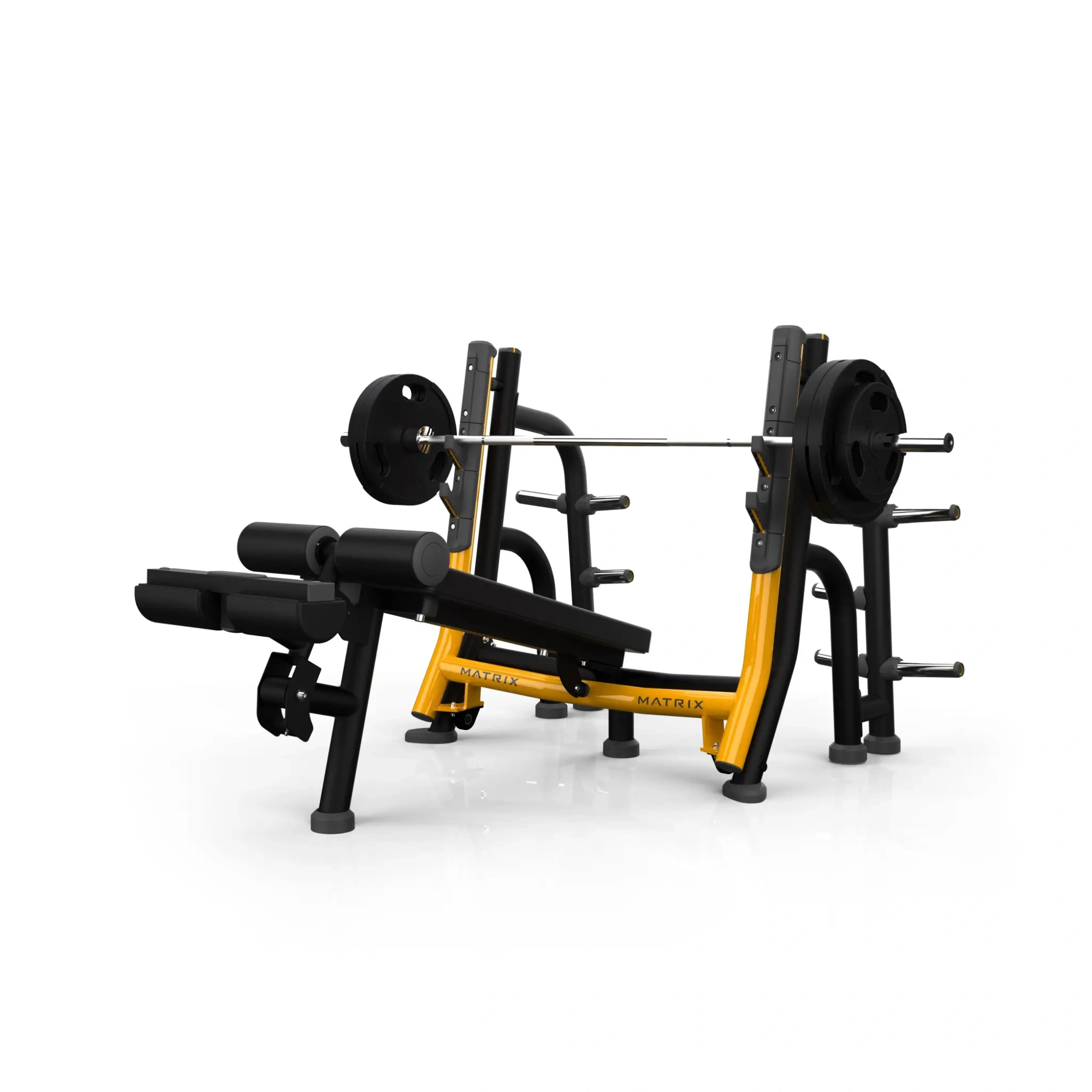 Олимпийская скамья с отрицательным наклоном с доводчиком Matrix Magnum 